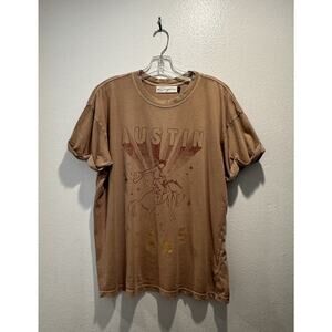 Girl Dangerous Size Small Austin Texas Distressed Horse T-Shirt Tee Western Boho